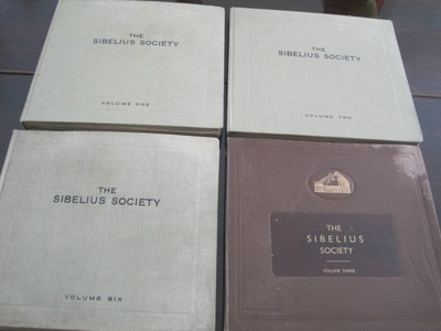 78rpm vintage classical records boxed Sibelius Society sets A
