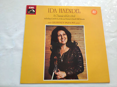 IDA HAENDEL a classical recital LP 1977 HMV ASD 3352 UK M- A
