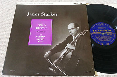 JANOS STARKER Cello Recital Rare COLUMBIA CX 1700 LP EX+ Classical A