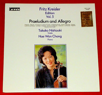 CMTX5105 Fritz Kreisler/Takako Nishizaki Lp Violin CLASSICAL Praeludium NM Vinyl A