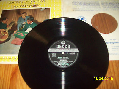 L.P SXL.2245-(CLASSICAL INDIAN MUSIC)-YEHUDI MENUHIN,(1960) Rare DECCA Stereo A