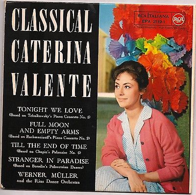 RARO EP 1960 CATERINA VALENTE CLASSICAL RCA ITALIANA EPA 2119-1 WERNER MULLER A