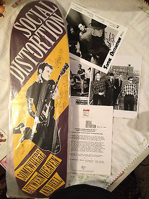 popsike.com - Vintage SOCIAL DISTORTION SKATEBOARD ,Orginal SIGNED
