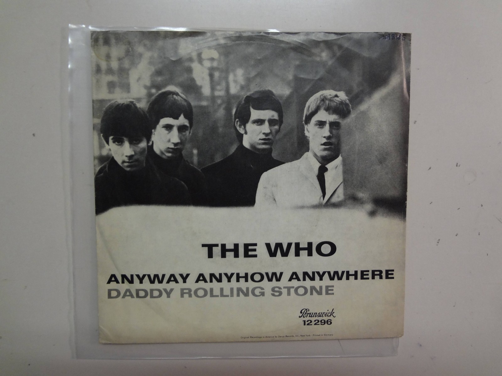 WHO:Anyway Anyhow Anywhere 2:42-Daddy Rolling Stone 2:52-Germany 7"Brunswick PSL A