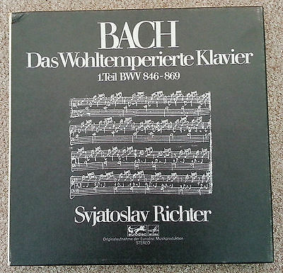 BACH Wohltemperierte Klavier RICHTER Box Set 3 x Lp's NM Classical Baroque A