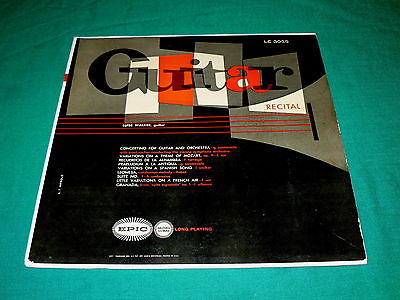 LUISE WALKER "Guitar Recital" LP Vinyl @ 1950s Classical : EPIC 3055 A