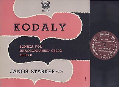 KODALY / JANOS STARKER - SONATA FOR UNACCOMPANIED CELLO OPUS 8 - CLASSICAL LP A