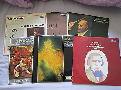 X 7 CLASSICAL ALBUMS DECCA SXL CHOPIN,LISZT,RACHMANINOV,BACH,DVORAK A