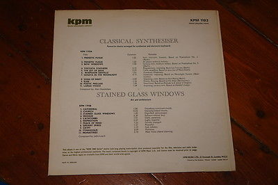 KPM MUSIC 1193 CLASSICAL SYNTHESISER STAINED ALAN HAWKSHAW LIBRARY UK LP A