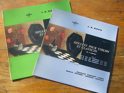 BARCHET BACH SONATES VIOLON CLAVECIN ERATO 2 LP SET RARE FRENCH CLASSICAL ?? A