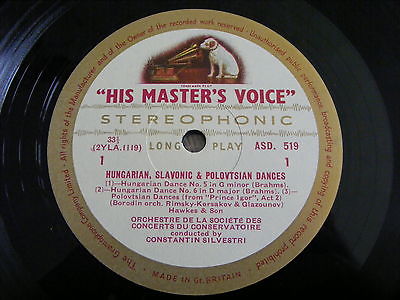 CLASSICAL-SILVESTRI-HUNGARIAN,SLAVONIC+POLOVTSIAN DANCES-HMV ASD 519 W/G ED1 A