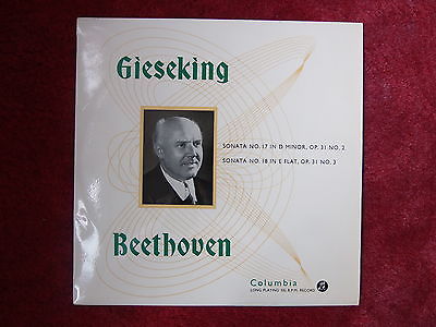 UK COLUMBIA LP GIESEKING BEETHOVEN SONATA 17 & 18 CLASSICAL A