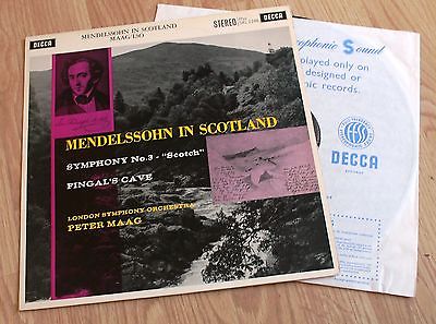 PETER MAAG MENDELSSOHN IN SCOTLAND UK CLASSICAL LP NEAR MINT SEREO A