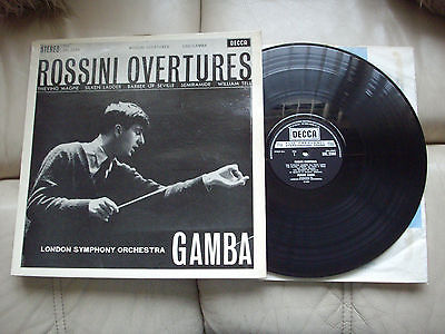 PIERINO GAMBA, ROSSINI, CLASSICAL LP ALBUM, EX.EX. DECCA SXL 2266, N/BAND A