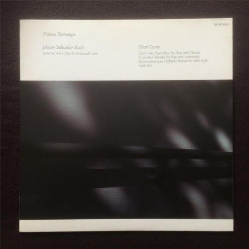 BACH / ELLIOT CARTER - THOMAS DEMENGO - CLASSICAL VINYL LP 1990 ECM GERMAN ISSUE A