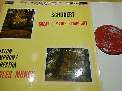 Munch Schubert Great Majon Symphony RCA Stereo Classical Vinyl Record A