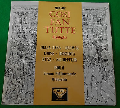 Decca SXL 2058 ED1 Wide Band MOZART Cosi Fan Tutte KARL BOHM VIENNA Philh.N/MINT