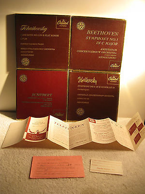 Classical 45RPM sets, gold foil boxes,16 total-Capitol/Telefunken, red wax. A