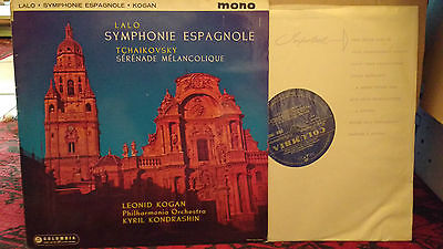 Lalo / Tchaikovsky Kogan Kondrashin Columbia 33CX 1683 MONO (SAX 2329)