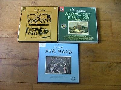 3 Boxed Sets of Quality classical music Orff Wagner Sawallisch EMI HMV A