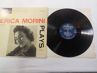 ERICA MORINI PLAYS VOL. 1 WESTMINSTER WN 18087 CLASSICAL VIOLIN 33 LP A