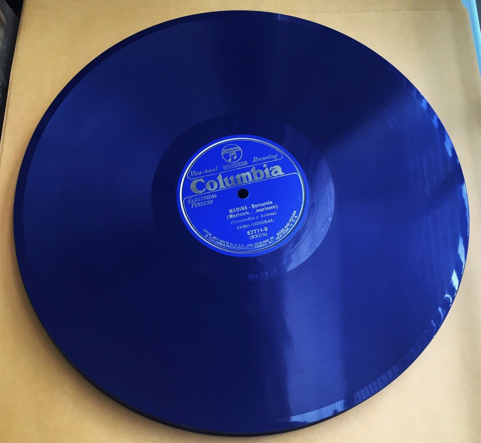 7 ANTIQUE COLUMBIA BLUE COLOR SHELLAC RESIN 78 12" CLASSICAL RECORDS A