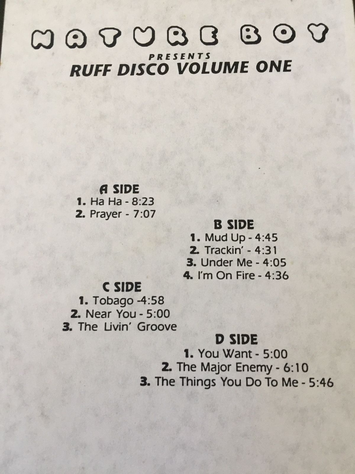 Nature Boy – Ruff Disco Volume One Ruff Disco Volume One | Nature Boy | Frame Of Mind
