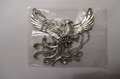Pendentif Phénix Tour - Acier Inoxydable Argenté - Thème Musique (Renaud) - Neuf Sans Emballage