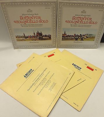 Set of 5 Johann Sebastian Bach Archiv 12" Vinyl LP Records Classical - G01 A