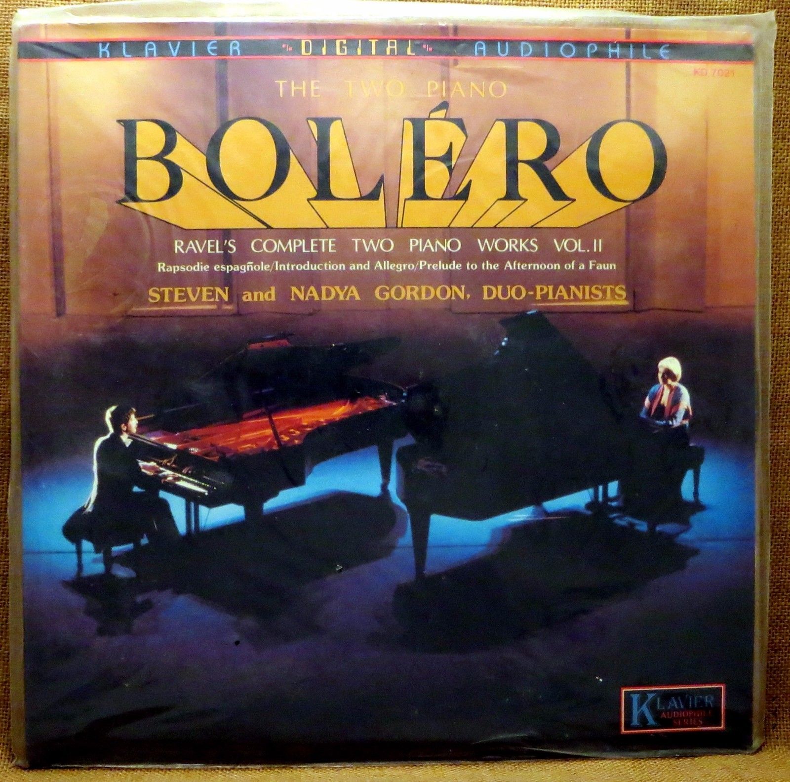 AUDIOPHILE SEALED CLASSICAL LP RAVEL TWO PIANO BOLERO STEVEN and NADYA GORDON A