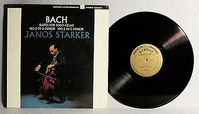 1963 CLASSICAL LP - JANOS STARKER - BACH CELLO - MERCURY GOLD LABEL PROMO - EX++ A