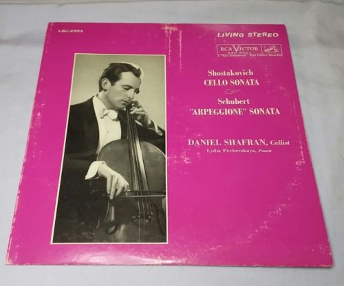 RARE CLASSICAL LP SHAFRAN SHOSTAKOVICH SCHUBERT CELLO SONATA LSC-2553 RCA VG++ A