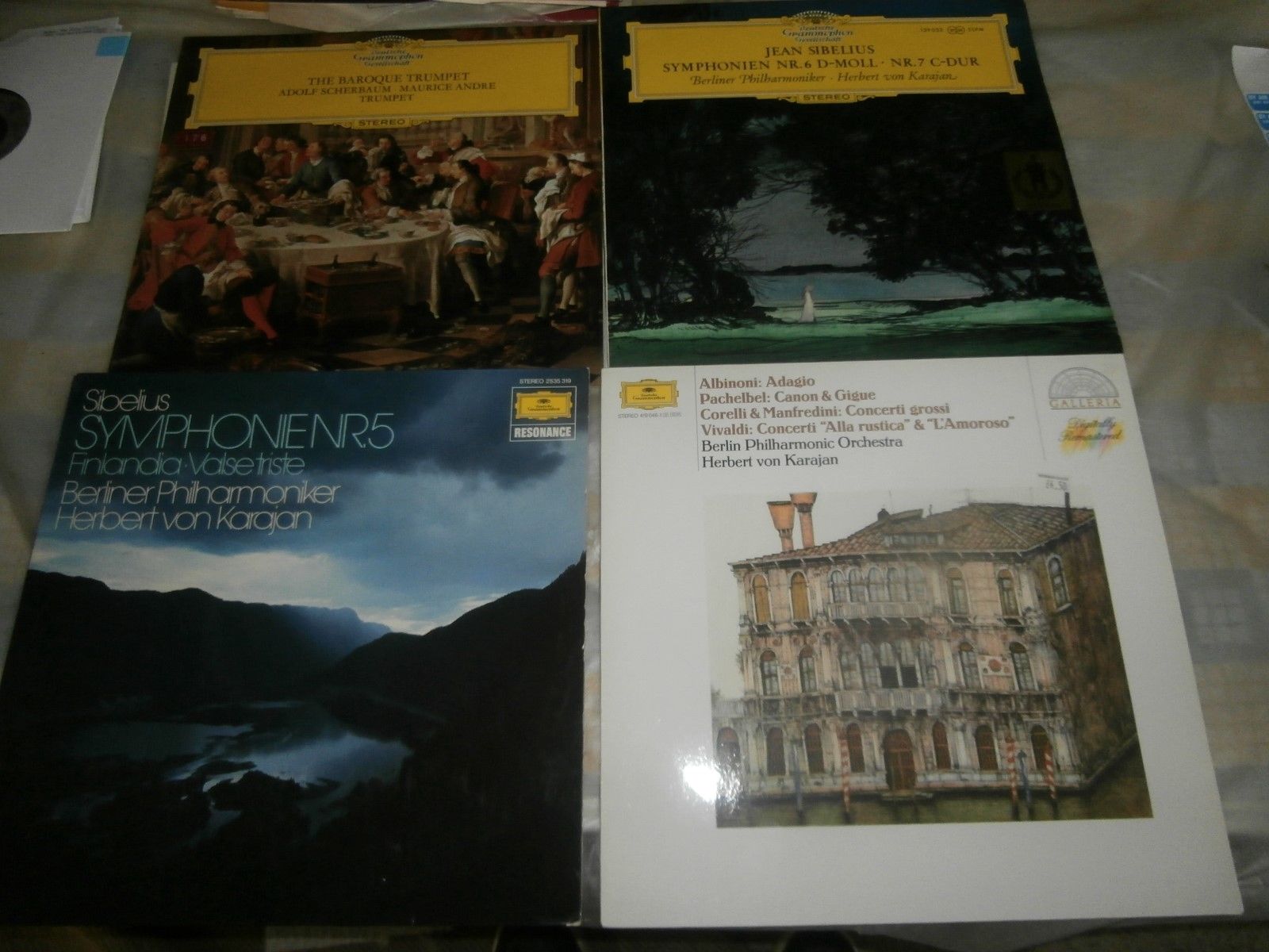 7X DEUTSCHE GRAMMOPHON RECORD LABEL CLASSICAL LP'S EX A