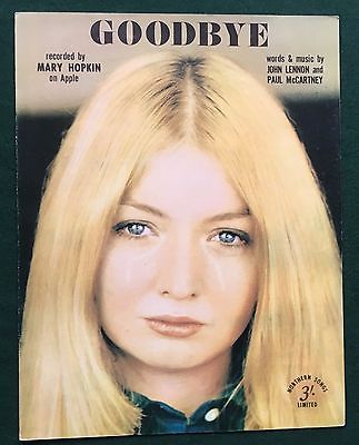 popsike.com - MARY HOPKIN Goodbye UK original 1969 sheet music
