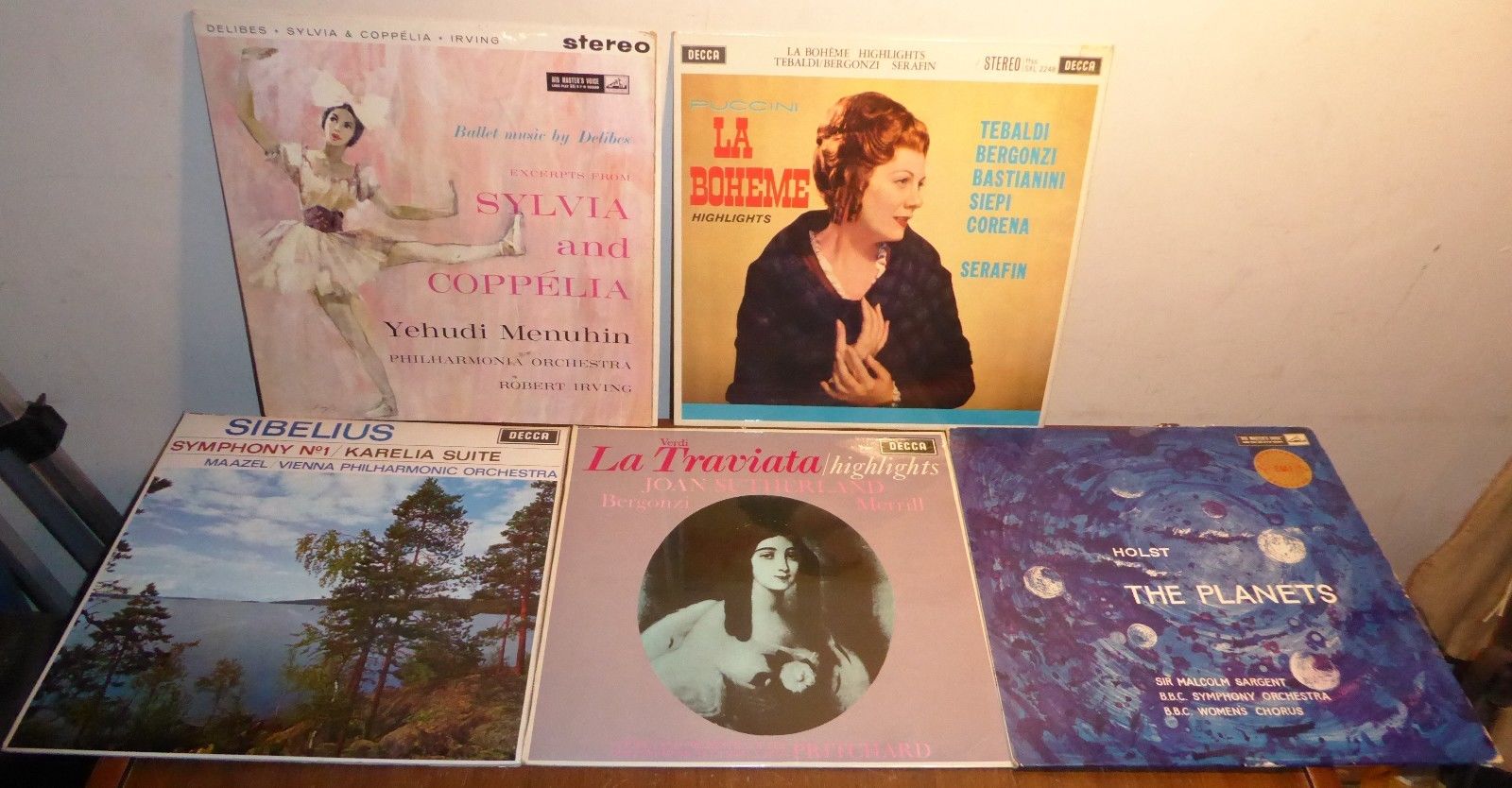 Classical records HMV Decca originals ASD269, ASD439, SXL2248, SXL6084, SXL6127 A