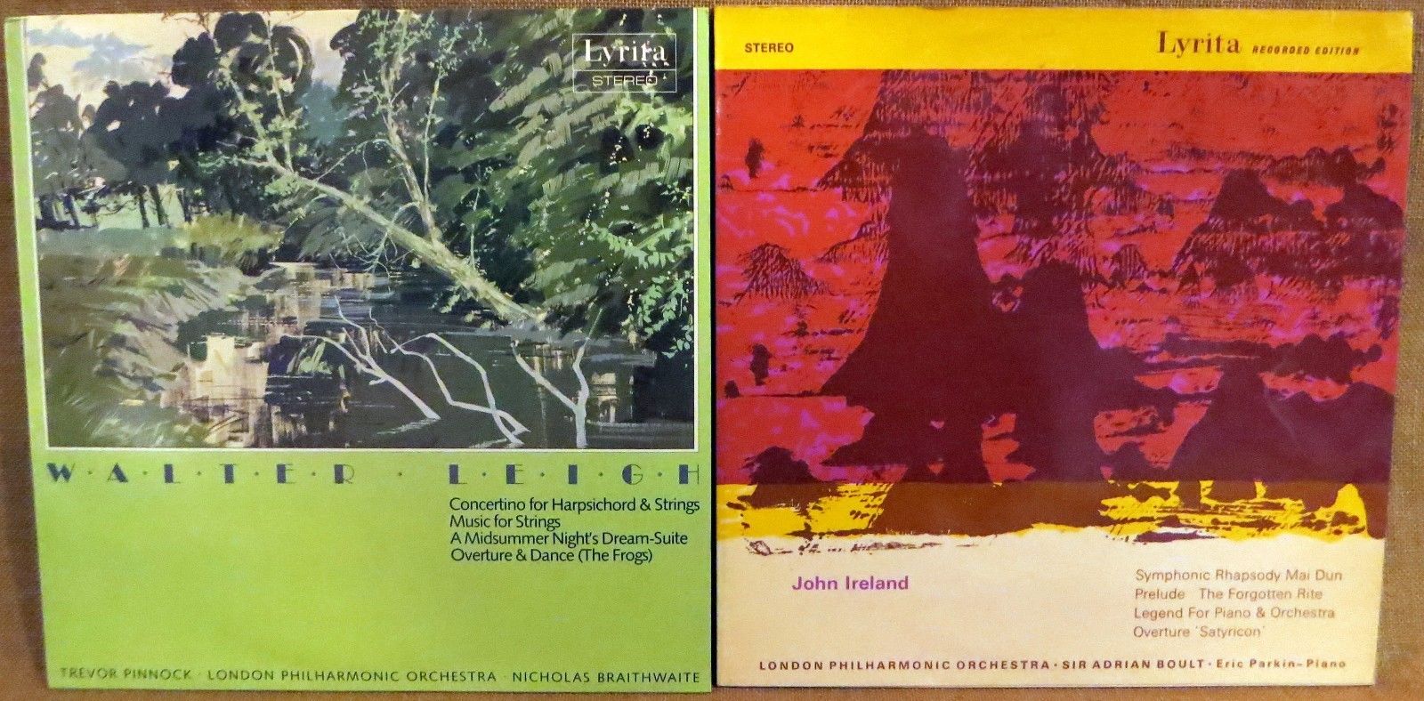 UK IMPORT CLASSICAL 2 LP LOT: LONDON PHILHARMONIC WALTER LEIGH, JOHN IRELAND A
