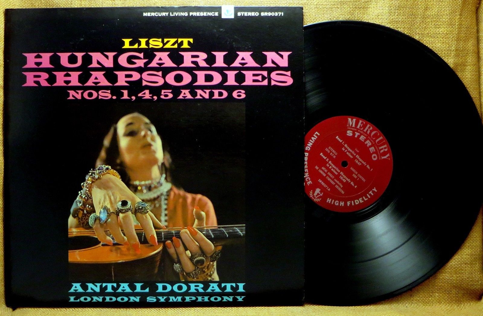 CLASSICAL LP LISZT HUNGARIAN RHAPSODIES 1,4,5,6 LONDON SYMPHONY DORATI SR90371 A