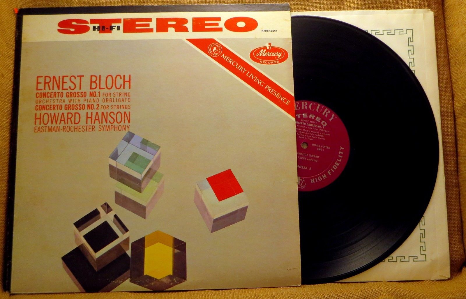 CLASSICAL LP: ERNEST BLOCK COCERTO GRASSO No. 1&2 HOWARD HANSON MERCURY SR90223 A