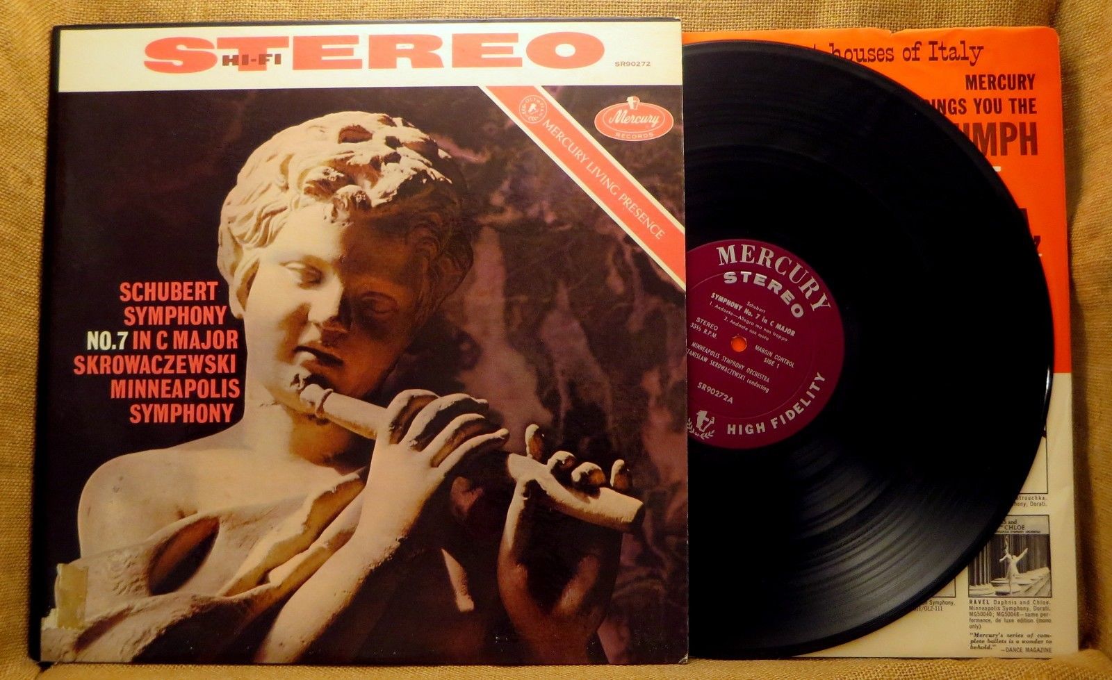 CLASSICAL LP SCHUBERT SYMPHONY NO. 7 CF MAJOR SKROWACZEWSKI, 1962 MERCURY SR9027 A