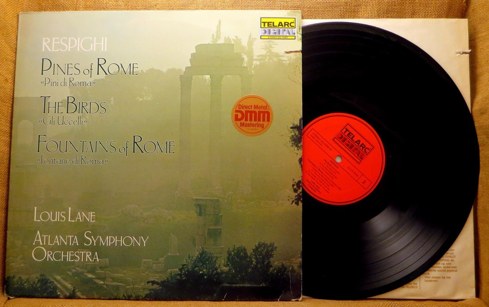 IMPORT AUDIOPHILE CLASSICAL LP: RESPIGHI FOUNTAINS, PINES OF ROME BIRDS DG-10085 A