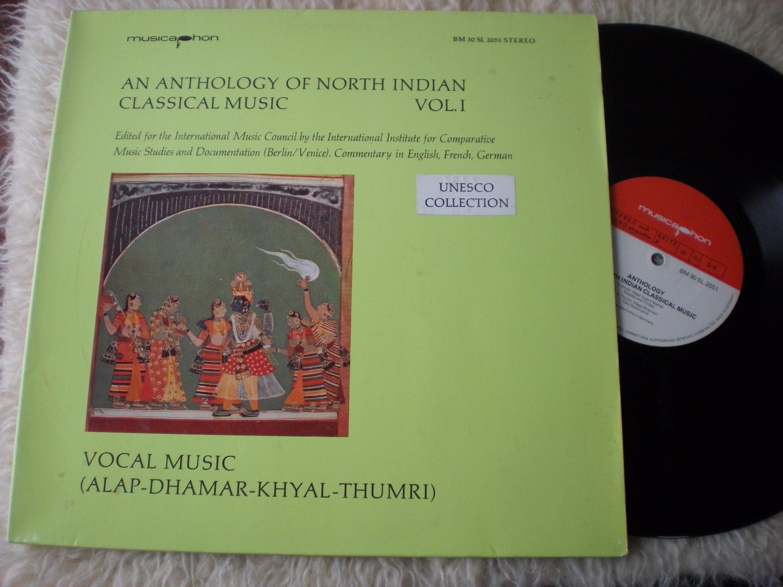 AN ANTHOLOGY OF NORTH INDIAN CLASSICAL MUSIC VOL. 1 lp MUSICAPHON BM 30 SL 2051 A