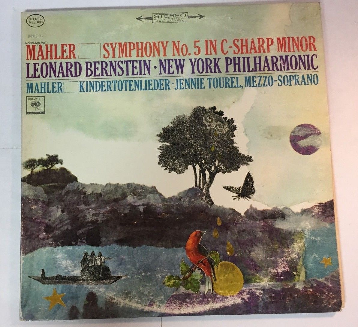 MAHLER Symphony No. 5 BERNSTEIN/NYP 2xLP Vinyl RARE Columbia 2-Eye CLASSICAL A