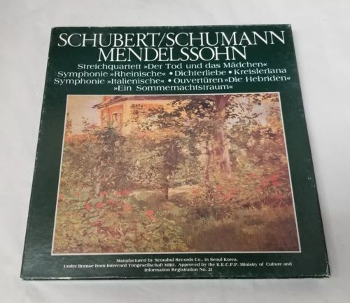 Classical Records Set of 6 LPs: Schubert Schumann Mendelssohn, Intercord 33 1/3 A
