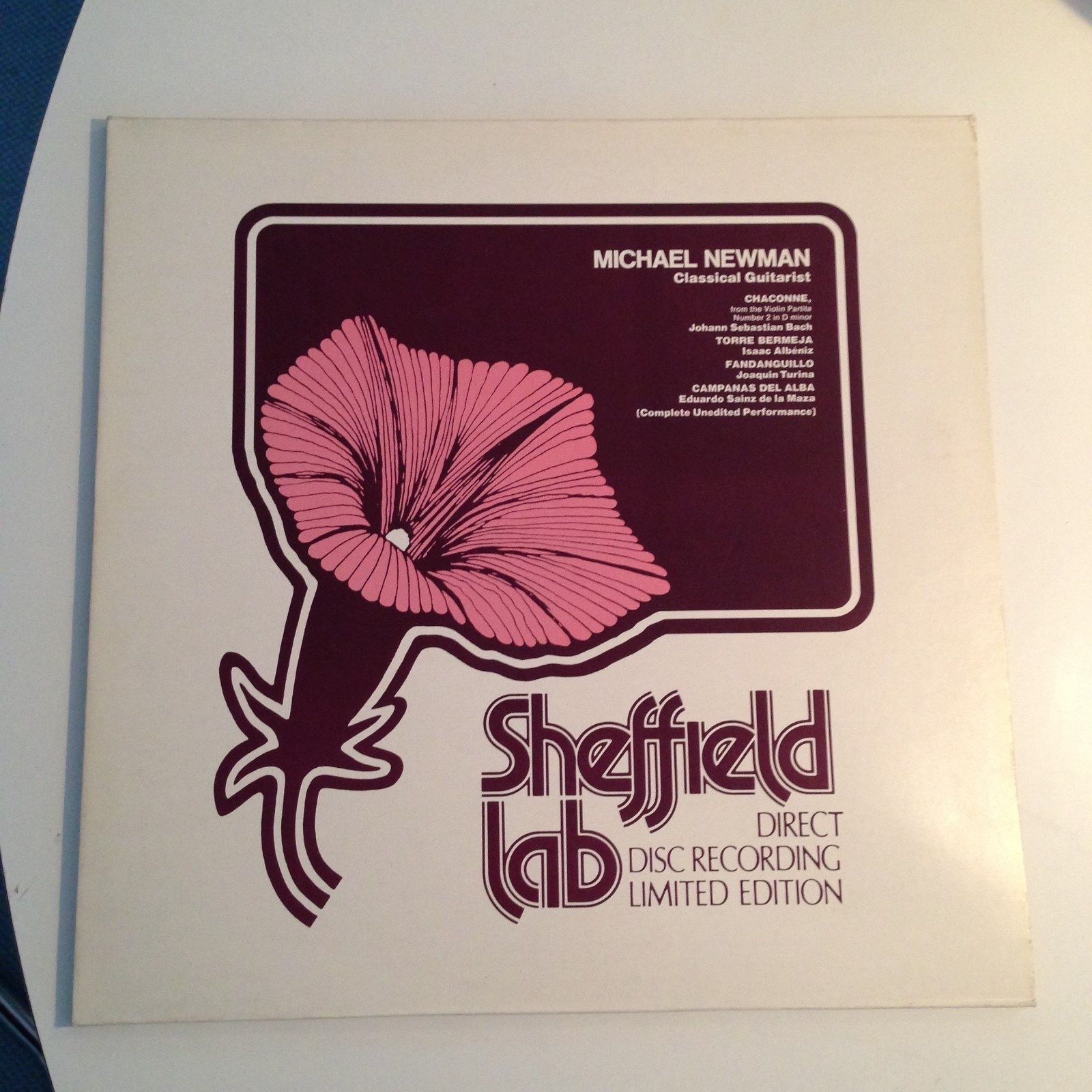 Michael Newman classical guitarist sheffield lab 10 direct disc recording lim.ed A