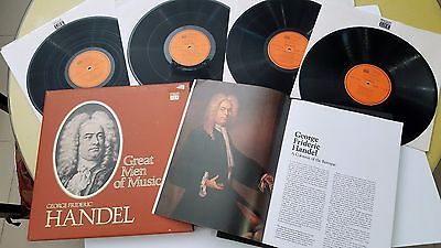 Time Life GREAT MEN OF MUSIC HANDEL Classical 4 LP Vinyl 33 rpm Set Record A
