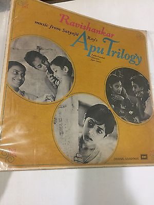 RAVI SHANKAR MUSIC SATYAJIT RAY APU TRILOGY SITAR 1978 RARE LP CLASSICAL VG++ A