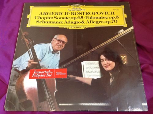 Sealed Classical LP : Argerich Rostropovich Chopin Sonate Op 65 Schumann A