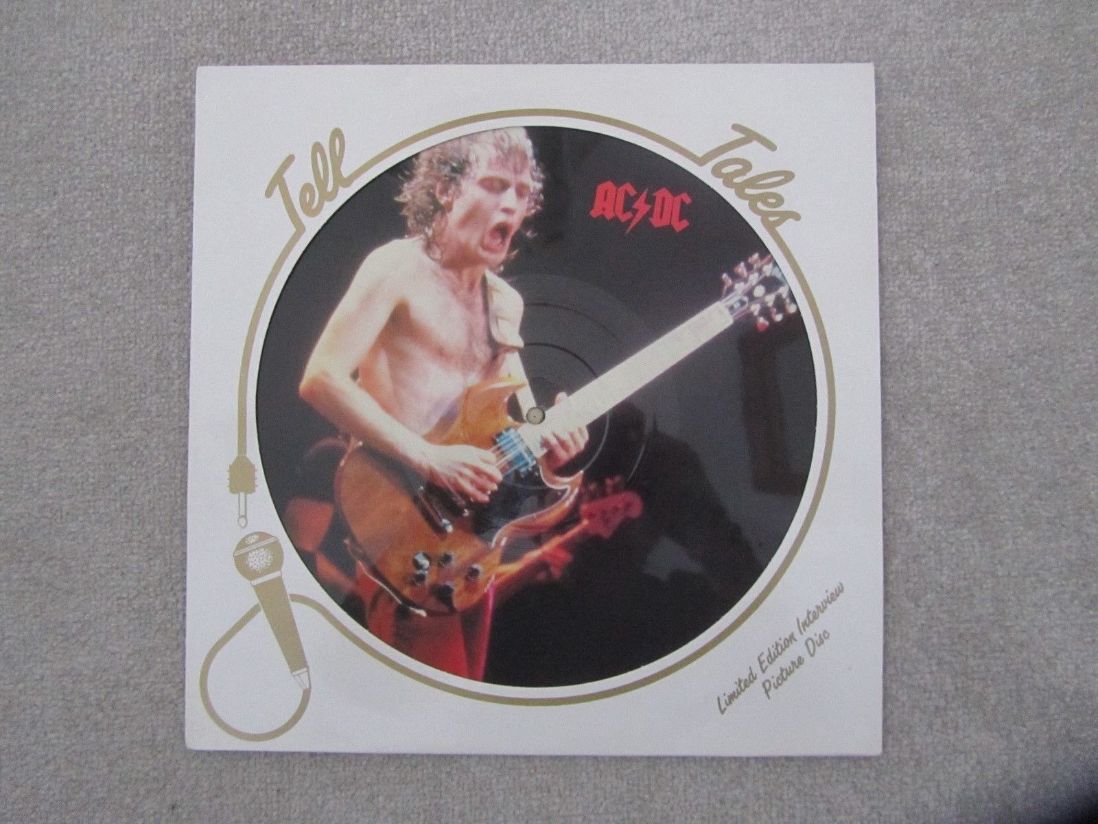 popsike.com - AC/DC ANGUS YOUNG - 1986 interview picture disc vinyl lp ...