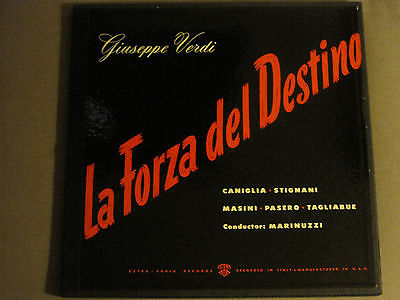 GIUSEPPE VERDI LA FORZA DEL DESTINO 3LP BOX CETRA C-1236 CLASSICAL OPERA VG++ A