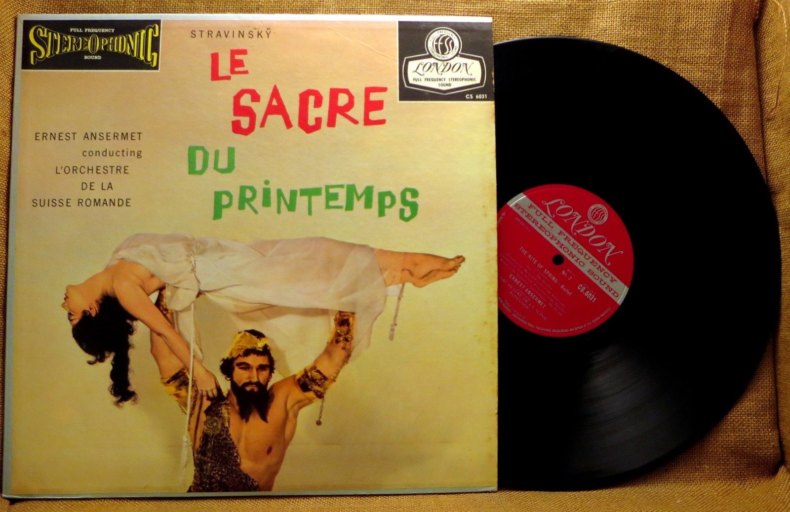 UK CLASSICAL LP STRAVINSKY LE SACRE DU PRINTEMPS ANSERMET CS 6031 RITE OF SPRING A